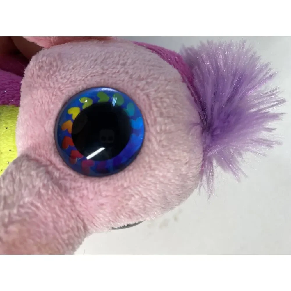 Wild Republic Sparkle Seahorse Plush Pink Green Beanbag 6.5 Inch